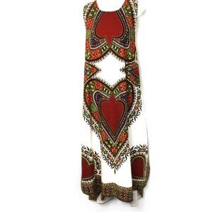 Maxi Tie Wrap Festival Boho Bohomian Gypsy Dress VTG One Size